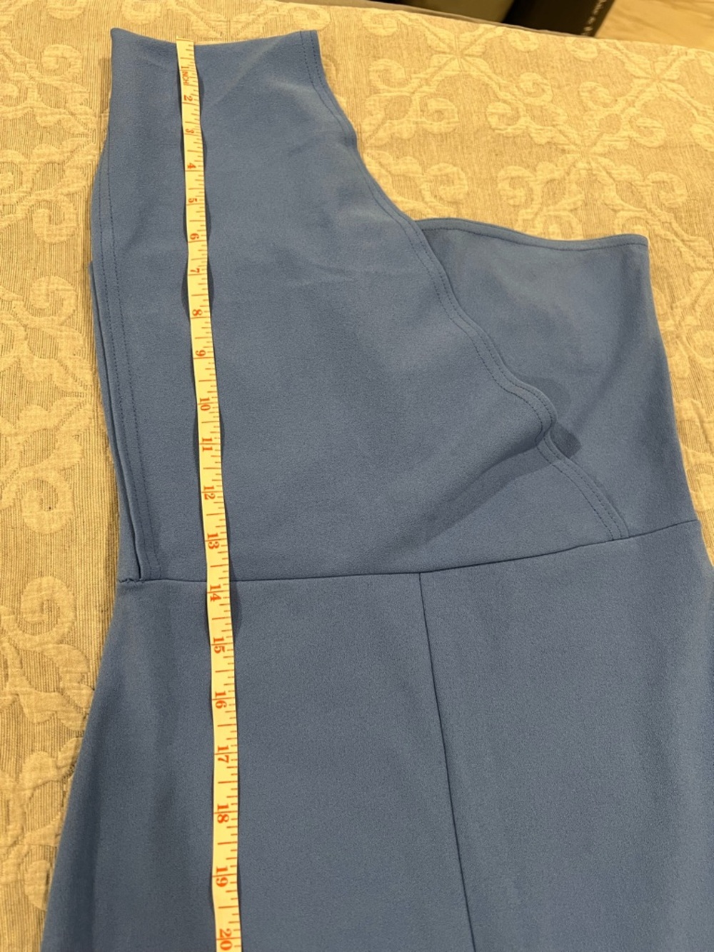 PrettyLittleThing One-Shoulder Blue Jumpsuit - Picture 5 of 5